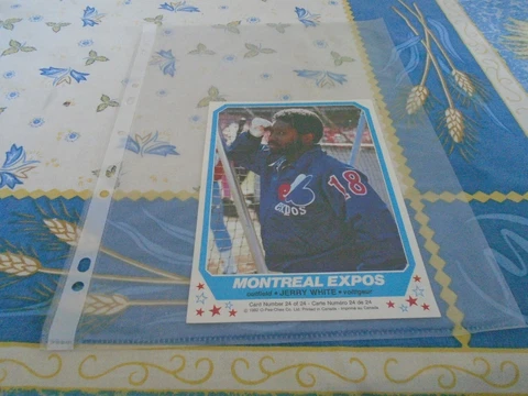 OPC 1982 JERRY WHITE  CARD NUMBER 24 MONTREAL EXPOS POSTER 5 BY 8 Cover