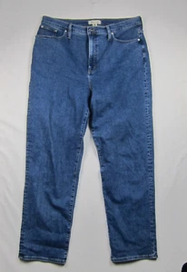 Madewell The Perfect Vintage Straight Jean Medium Wash Blue Denim Size 32 T Mens - Picture 1 of 10