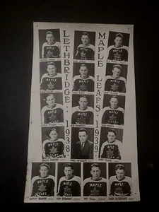 1937-38 LETHBRIDGE MAPLE LEAFS ASHL ALBERTA HOCKEY PHOTO BRONCOS NHL WHL OHA WHA - Picture 1 of 5