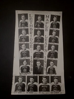 1937-38 LETHBRIDGE MAPLE LEAFS ASHL ALBERTA HOCKEY PHOTO BRONCOS NHL WHL OHA WHA - Image 1 of 4