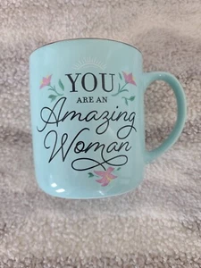 Mother's Day Mug - "You Are An Amazing Woman" - Teal Coffee Cup - Picture 1 of 1