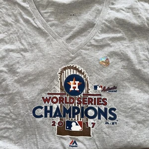 Houston Astros Shirt Womens 3XL Gray World Series 2017 Champions Brand New - Picture 1 of 7