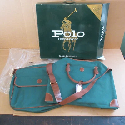 Vtg NOS Set of 2 Polo Ralph Lauren Travel Companion Duffel Bag Carry-on Canvas - Image 1 of 4