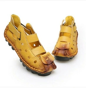 Soft Bottom Flat Genuine Leather Shoes, Size 6.5 - Picture 1 of 1