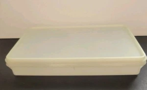 Tupperware 794 weiß Speck Feinkost Fleisch Vorratsbehälter Aufbewahrung mit klarem 795 Deckel - Bild 1 von 7