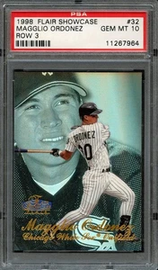 BB - 1998 Flair Showcase - Row 3 - #32 - Magglio Ordonez - PSA 10 - GEM MT - Picture 1 of 2