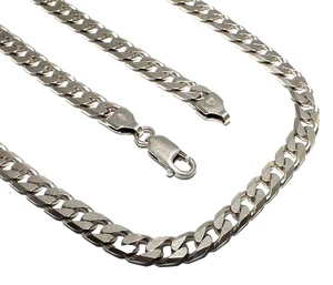 Catena a maglie cordolo argento unisex, donna, uomo - Foto 1 di 4