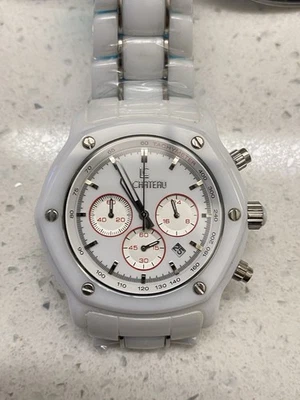 Мужские кварцевые часы Le chateau белая керамика - Изображение 1 из 4