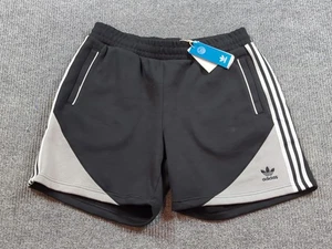 Adidas Shorts Mens Large Black Drawstring Gym Train Sweat Fleece Lounge  - Picture 1 of 7