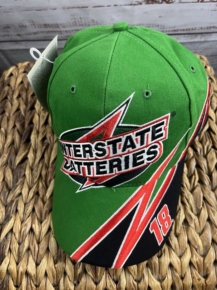 Gorra de camionero Interstate Batteries Joe Gibbs gorra de carreras persecución Nascar # 18 Foto 1 de 3