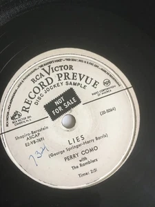 Perry Como Lies / Don’t Let The Stars Get In Your Eyes RCA Promo 78 Rpm Record - Picture 1 of 4