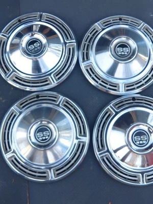 Set Of Four Chevrolet 14 Inch 1968 Chevelle SS 396 14" Hub Caps  OEM Hubcaps  - Image 1 of 4