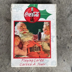 1999 Coca Cola Christmas 2 decks Bicycle Playing Cards Vintage - Picture 1 of 3