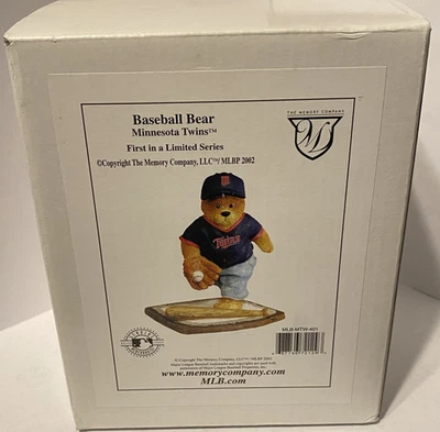 2002 Memory Company Minnesota Twins Baseball Bear - Image 1 of 2