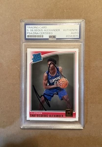 2018-19 Donruss #162 Shai Gilgeous-Alexander Rated Rookie Auto PSA DNA Authentic - Bild 1 von 2