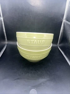 Staub Universal Ceramic Bowls (2) 4.75” Macaron Green Gradient (2 Colors) - Picture 1 of 10