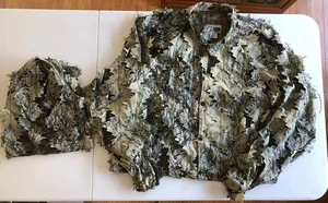 Game Hunter GH Men’s Camouflage Ghillie Shirt + Mask Prairie Ghost Size M/L AG - Picture 1 of 10