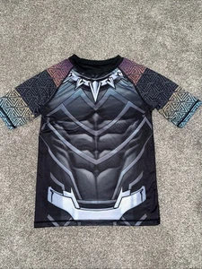 Neu ohne Etikett Jungen Marvel Avengers Black Panther Rash Guard Badeshirt Größe M - Bild 1 von 3