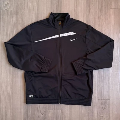 Chaqueta Nike Performance Para Hombre Grande Negra Cremallera Completa Pista Atlético Swoosh Calentamiento Foto 1 de 4