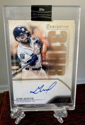 Jose Altuve 2020 Topps Luminaries Auto 08/15 RARE insert HOF signed Astros SSP - Image 1 of 3