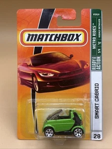 2009 Matchbox #28 Smart Cabrio GREEN METALLIC Metro Rides P2919 - Picture 1 of 4