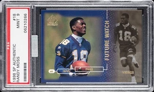 1998 SP Authentic #18 RANDY MOSS Future Watch /2000 PSA 9 MINT Rookie MBA Silver - Picture 1 of 2
