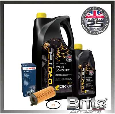 FOR BMW 5 SERIES 520D F10 F11 OIL & OIL FILTER BOSCH SERVICE KIT 5W30 LL04 - Image 1 of 4