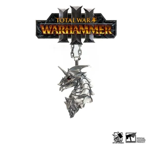 Total War Warhammer 3 Blood Knight Nightmare Necklace steel chain starforged - Picture 1 of 5