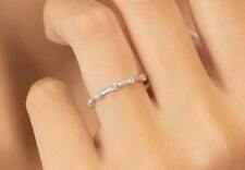 1.50Ct Round Cut Lab-Created Diamond 14k White Gold Finish Engagement Band Ring