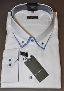 Eterna City Camisa Manga Larga Comfort Fit Blanco Doble Cuello Nuevo Plus Size 54/6XL - Imagen 1 de 4