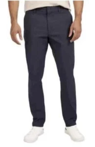 Pantalón tecnológico híbrido vintage resistente a la intemperie, color azul, cintura flexible 30x29, bolsillos con cremallera - Imagen 1 de 6