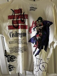 Civil Regime Joker  And Harley Quinn Large Oversized Shirt