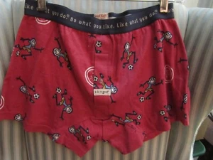 NWT! LIFE IS GOOD BOYS 100% COTTON WOVEN BOXERS "KICK SOCCER JAKE". (XL) - Picture 1 of 3