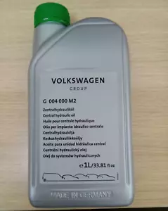 New Genuine VW Audi SEAT Skoda Green Power Steering Fluid PAS Oil 1L G004000M2 - Picture 1 of 2