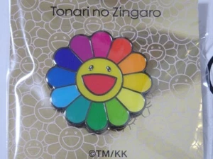 Takashi Murakami Kaikai Kiki Pin Badge  Pin Flower Large 37 mm Colour Yuzu NEW - Picture 1 of 3