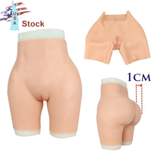 Unisex Silicone Panty Camel toe Underwear Plump Hips Short Crossdresser Cosplay - Picture 1 of 12
