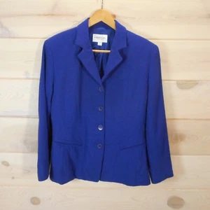Emanuel Ungaro Women's 4 / 38 Jacket Blazer Button Front Royal Blue - Picture 1 of 7