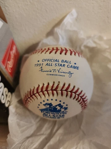 1991 MLB All Star Game Baseball Rawlings Vintage READ Cover