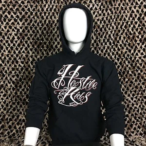 NEW HK Army Inked Pull Over Hooded Sweatshirt - Black - Picture 1 of 12