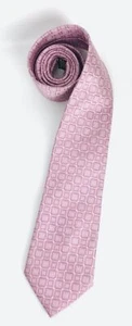 Cravatta Donald J Trump Signature Collection rosa quadrati geometrici nuova senza etichetta spedizione gratuita! - Foto 1 di 8