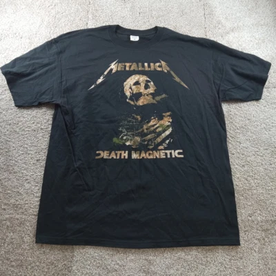 Camisa De Colección Metallica Para Hombres 2XL Grande Negra Muerte Magnética Gira Mundial Camiseta de Concierto Foto 1 de 4