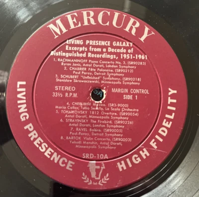 MERCURY LIVING PRESENCE GALAXY Brahms Violin Concerto SZIGETI Menges SRD-10 - Image 1 of 3