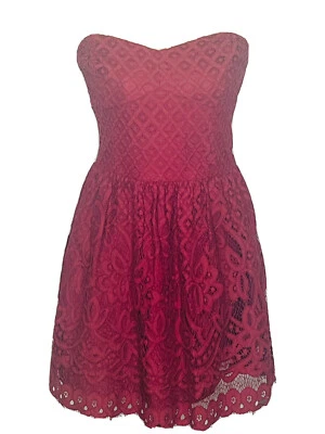 NUEVO Vestido de Encaje Sin Tirantes Rosa Años 90 Superdry Premium Talla SMALL Precio de venta sugerido por el fabricante 74 USD Foto 1 de 4