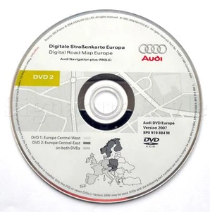 Audi A3 A4 A6 TT R8 RNS-E navigation DVD 2007 Scandinavia Germany Austria Swiss - Picture 1 of 11