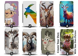 Goat Flip Wallet Case The Goats Sheep Ram Rams Colourful Funny Cartoon Billy - Picture 1 of 3