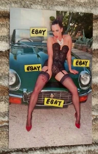 Nude Model 4x6 Photo Sexy Naked Woman in Lingerie With Jaguar XKE 2 of 3 617 5 - Picture 1 of 1