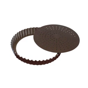 Tourtière ronde cannelée fond mobile 30 cm acier 30x30 cm - Imagen 1 de 1