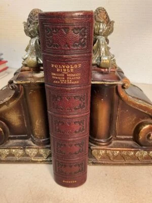 1850 POLYGLOT BIBLE Common Prayer Sacraments Psalms * Fine Binding by Bagster VG - Image 1 of 4