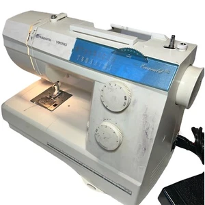Husqvarna Viking Emerald 116 Sewing Machine w/ Case + Pedal - Tested and Working - Picture 1 of 8