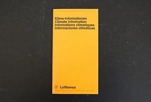 Lufthansa German Airline 1977 World Climate Information Booklet Brochure Italy  - Picture 1 of 4